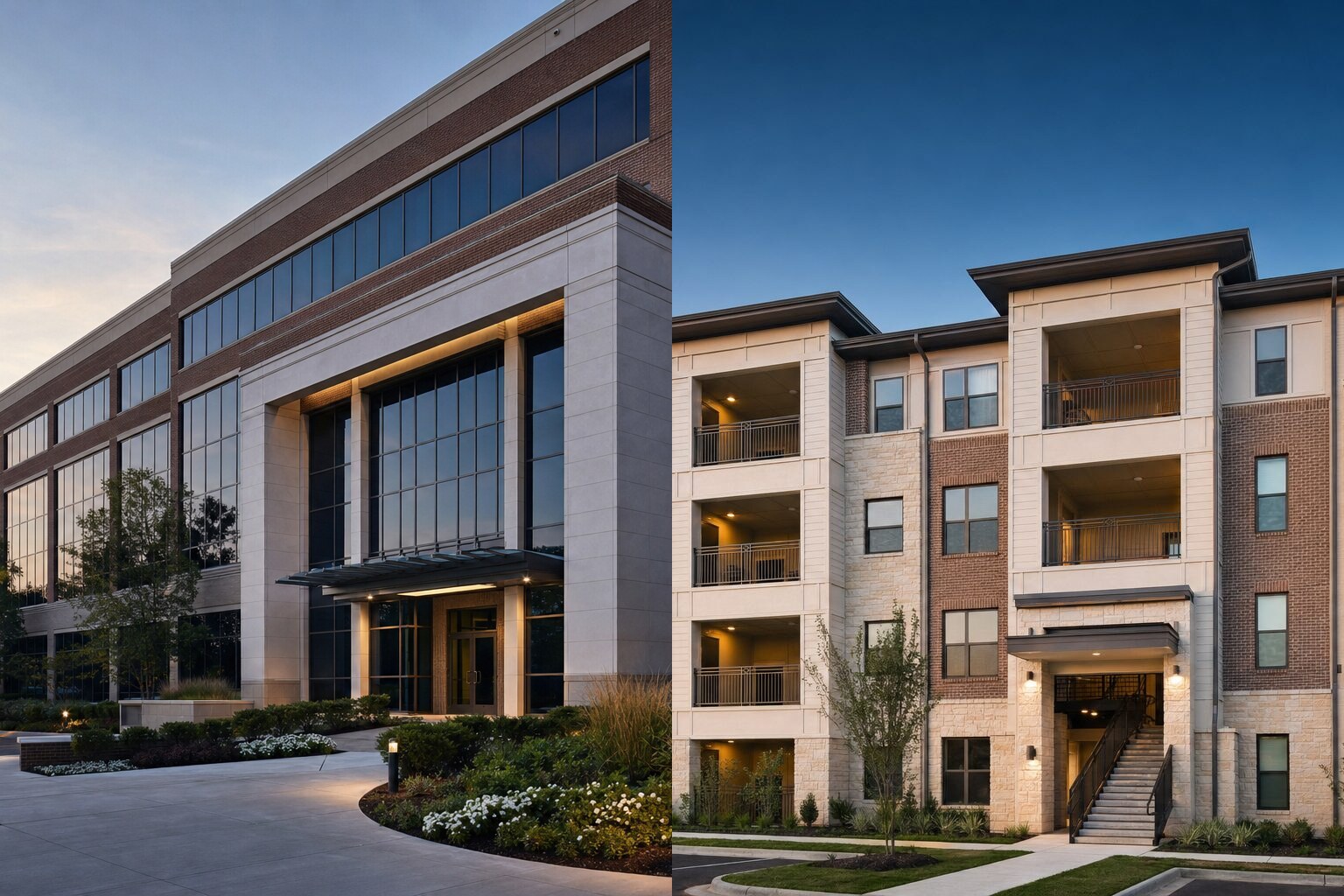 Professionally managed commercial office and multifamily properties